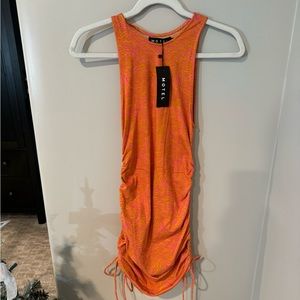 Motel Rocks Retro Zebra Print in Orange and Hot Pink Size XS NWT